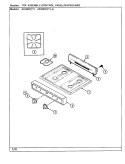 TOP ASSY. / CONTROL PANEL Diagram and Parts List for A3100PPW  Admiral Range