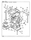 OVEN Diagram and Parts List for A3131WRW  Admiral Range