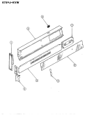 CONTROL PANEL Diagram and Parts List for 675AJ-KVW  Admiral Range
