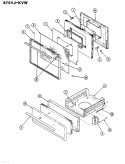 DOOR \ DRAWER Diagram and Parts List for 675AJ-KVW  Admiral Range