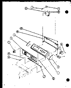 Control Panel Diagram and Parts List for CE3402L P1118309WL Amana Dryer
