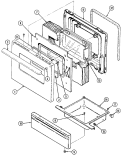 DOOR / DRAWER (CE3531WRx) Diagram and Parts List for CE3531WRV  Crosley Range
