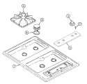 TOP ASSEMBLY Diagram and Parts List for X8241RV  Maytag Cooktop