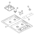 TOP ASSEMBLY (A8241RT - L) Diagram and Parts List for A8241RT-L  Admiral Cooktop