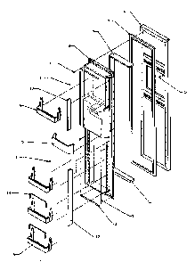 Freezer Door Diagram and Parts List for SBI20QE-P1162905WE  Amana Refrigerator