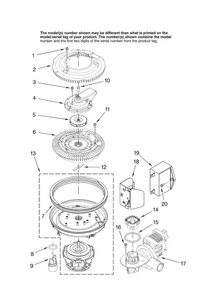 Pump And Motor Parts Diagram and Parts List for MDB4651AWB42  Maytag Dishwasher