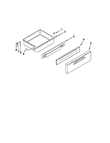 Drawer Parts Diagram and Parts List for JDR8880RDB1  Jenn-Air Range
