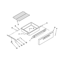 Drawer And Rack Parts Diagram and Parts List for MER8875WW1  Maytag Range