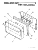 DOOR Diagram and Parts List for 1370H-KLZW  Admiral Wall Oven