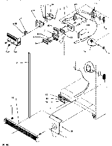Refrigerator/freezer Controls And Cabinet Parts Diagram and Parts List for SPD25AW-P1162435WW  Amana Refrigerator