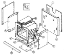 BODY Diagram and Parts List for A9875VRV  Admiral Wall Oven