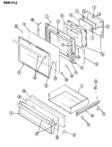 DOOR Diagram and Parts List for 666AJ-ESAW  Admiral Range
