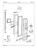 FREEZER DOOR Diagram and Parts List for NDNS229FA 5M57B Maytag Refrigerator