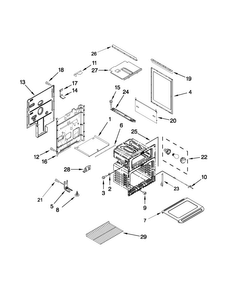 Chassis Parts Diagram and Parts List for MGT8655XW03  Maytag Range