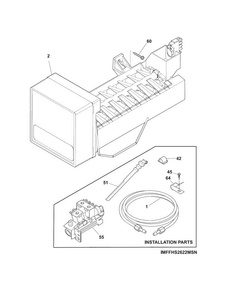 Ice Maker Diagram and Parts List for CRSH268MWB  Crosley Refrigerator