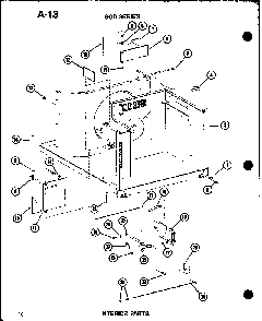 Interior Parts Diagram and Parts List for 624-3HL P67119-27R Amana Air Conditioner