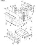 DOOR Diagram and Parts List for S1088H-CKZW  Admiral Range