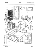 UNIT COMPARTMENT & SYSTEM Diagram and Parts List for PNS24H9A 7L49A Admiral Refrigerator