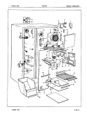 FREEZER COMPARTMENT Diagram and Parts List for PNS24H9A 7L49A Admiral Refrigerator