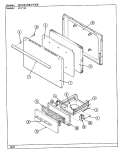 DOOR \ DRAWER Diagram and Parts List for 671AH-K  Admiral Range