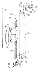 FREEZER DOOR (OUTER) Diagram and Parts List for RSD2400DAE  Maytag Refrigerator