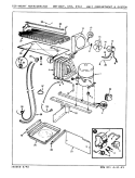 UNIT COMPARTMENT & SYSTEM Diagram and Parts List for DNT18K9 9A17A Admiral Refrigerator