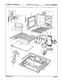 FREEZER COMPARTMENT Diagram and Parts List for DNT22K9LA 9A68A Admiral Refrigerator