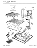 FREEZER COMPARTMENT Diagram and Parts List for NR580A AF56B Admiral Refrigerator