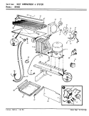 UNIT COMPARTMENT & SYSTEM Diagram and Parts List for NR460 AF03B Admiral Refrigerator