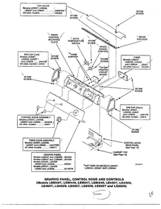 Graphic Panel/control Hood And Controls Page 7 Diagram and Parts List for 7493-LEM437  Amana Dryer