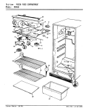 FRESH FOOD COMPARTMENT Diagram and Parts List for NR460 AF03B Admiral Refrigerator