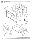 DOOR / DRAWER (656xH - EHVW) Diagram and Parts List for 656WH-EHVW  Admiral Range