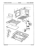 FREEZER COMPARTMENT Diagram and Parts List for NDNT189J 8B28A Admiral Refrigerator