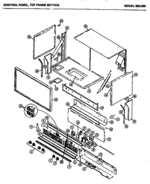 01 - Control Panel Diagram and Parts List for 980000  Litton Range