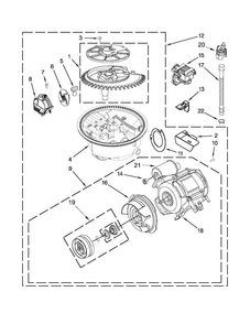 Pump And Motor Parts Diagram and Parts List for MDB8949SBM1  Maytag Dishwasher