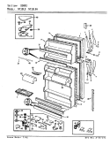 Part Location Diagram of 72045-3-WW Whirlpool Panel, frz. door (wht