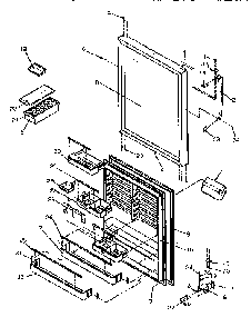 Refrigerator Door Diagram and Parts List for TR21S4E-1196104WE  Amana Refrigerator