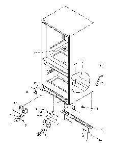 Rollers/drain Tube Diagram and Parts List for BR22S6E-P1196703WE  Amana Refrigerator