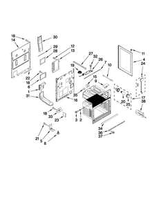 Chassis Parts Diagram and Parts List for MER6755ACB24  Maytag Range