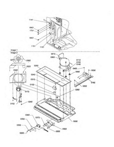 Machine Compartment Diagram and Parts List for BCI20TL-P1309701WL  Amana Refrigerator