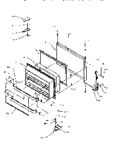Freezer Door Diagram and Parts List for TV18S3W-P1194901W  Amana Refrigerator
