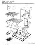 FREEZER COMPARTMENT Diagram and Parts List for NT23L9A AA98B Admiral Refrigerator