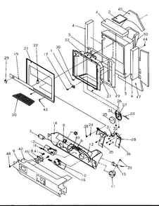 Ice And Water Cavity Diagram and Parts List for SRD325S5W-P1199401WW  Amana Refrigerator