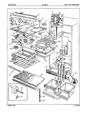 FRESH FOOD COMPARTMENT Diagram and Parts List for ICNT22F9LA 5B53B Admiral Refrigerator
