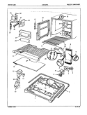 FREEZER COMPARTMENT Diagram and Parts List for ICNT22F9LH 5B53B Admiral Refrigerator