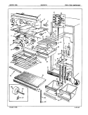 FRESH FOOD COMPARTMENT Diagram and Parts List for ICNT22F93A 5B78B Admiral Refrigerator