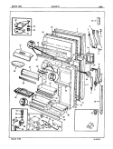 DOOR Diagram and Parts List for ICNT22F93A 5B78B Admiral Refrigerator