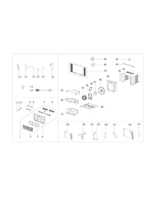 Recommended Spare Parts Diagram and Parts List for CAE12ESRR410A19  Crosley Air Conditioner