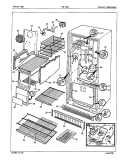 FREEZER COMPARTMENT Diagram and Parts List for FNF17E8 EY43B Admiral Freezer