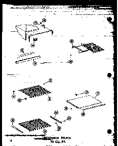 Section 14 Diagram and Parts List for TC18N-A-P60303-59WA  Amana Refrigerator